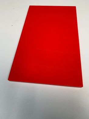 SOPO, Kunststoff-Schneidebrett, 50 x 30 x 2 cm rot inkl. Rutschstopper transparent